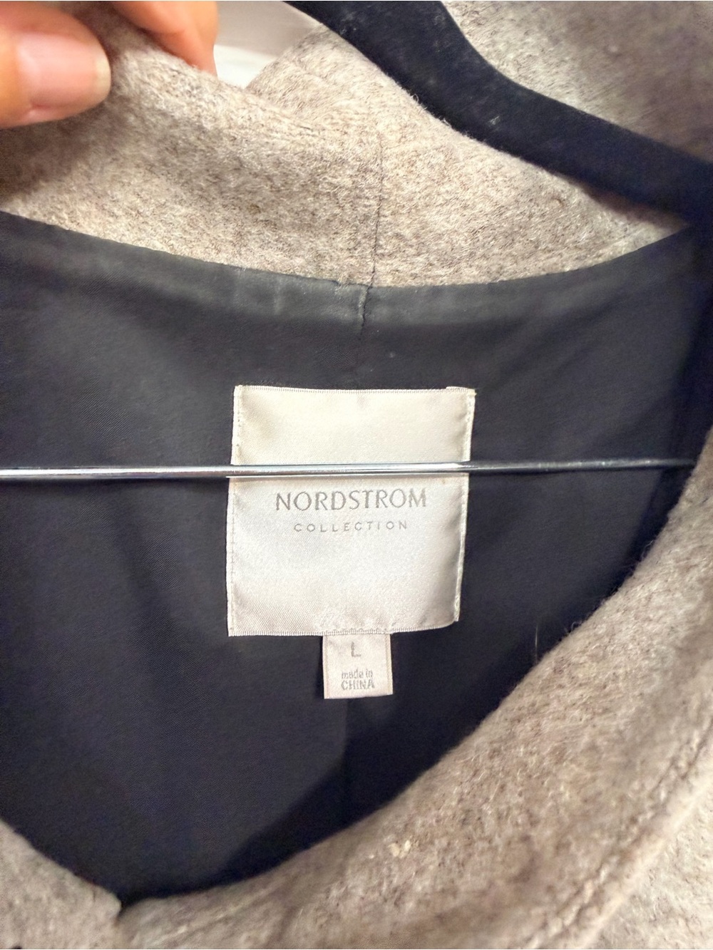 Nordstrom Ombre Wool-Blend Cape Coat in Gray and Black - Picture 4 of 4